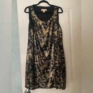 MICHAEL Michael Kors black glitter dress